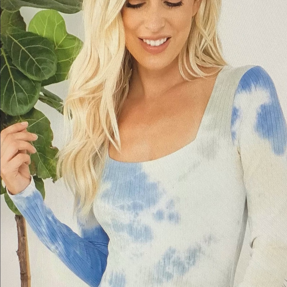 Blue Tye Die Bodysuit